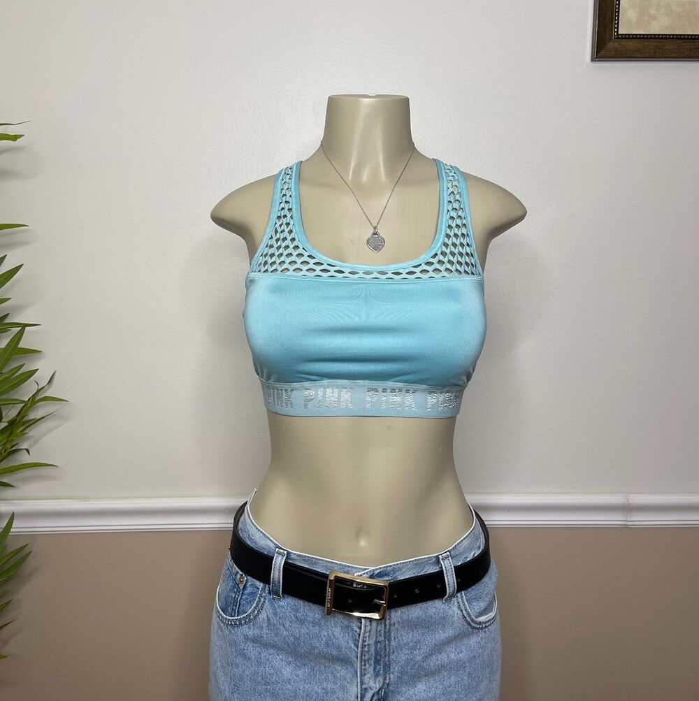 Victoria's Secret PINK Ultimate Mesh-Detailed Unlined Sport Bra - S